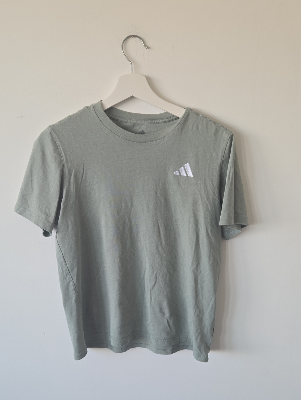 adidas Sage Green Logo Crew Tee